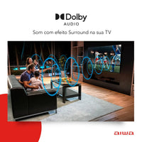 Smart TV AIWA 32” Android HD Borda Ultrafina HDR10 Dolby Áudio AWS-TV-32-BL-02-A