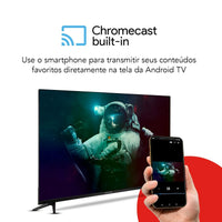 Smart TV AIWA 32” Android HD Borda Ultrafina HDR10 Dolby Áudio AWS-TV-32-BL-02-A