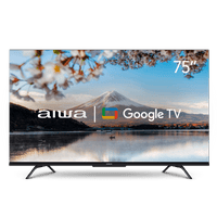 Smart TV AIWA 75” GOOGLE TV 4K Comando de voz Dolby Vision&Atmos AWS-TV-75-BL-01-G