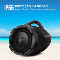 Caixa de Som Boombox Plus AIWA BBS-01-B 200W BT 30H IP66 USB Preto