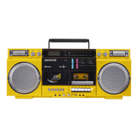 Retro Boombox with Cassette Player